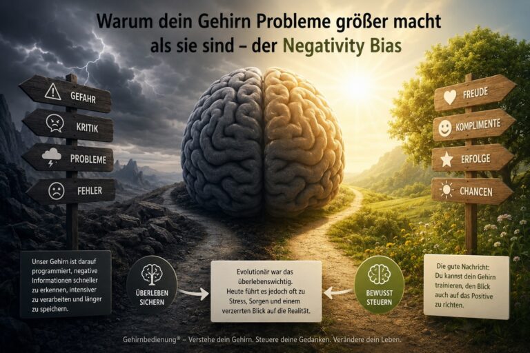 + Warum dein Gehirn Probleme größer macht – der Negativity Bias